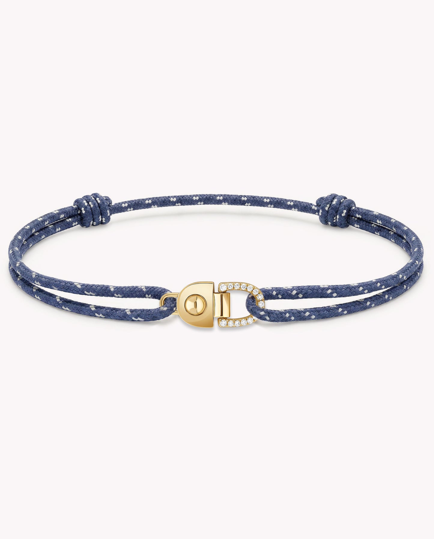 Gold & Diamonds Rivet Cord Bracelet