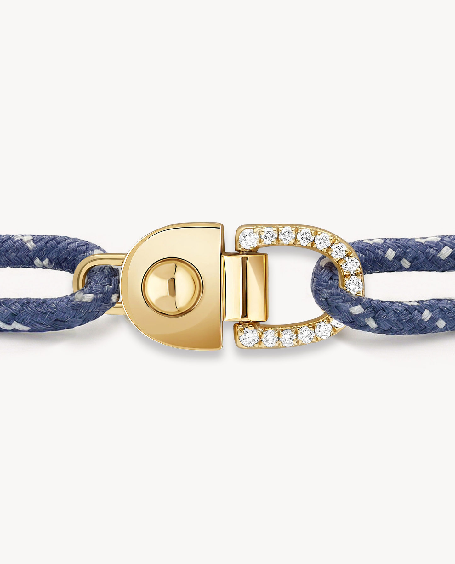 Gold & Diamonds Rivet Cord Bracelet