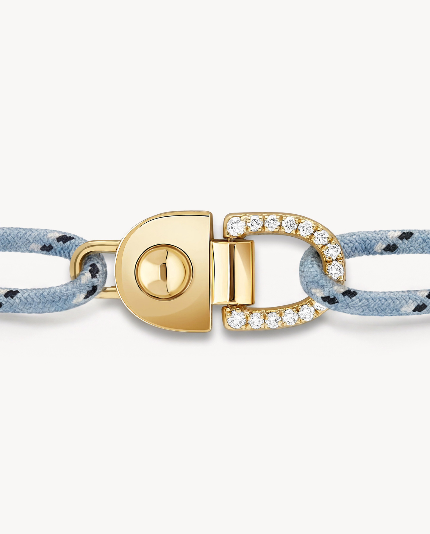 Gold & Diamonds Rivet Cord Bracelet