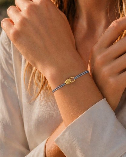 Gold Rivet Cord Bracelet