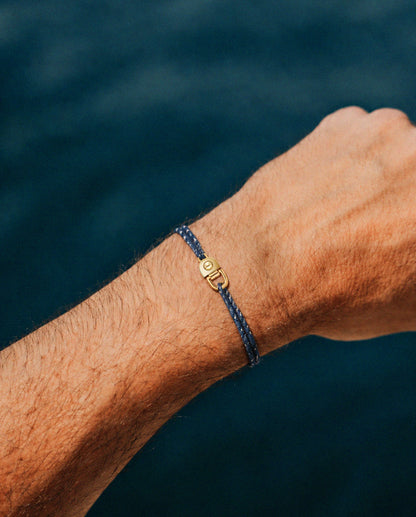 Gold Rivet Cord Bracelet