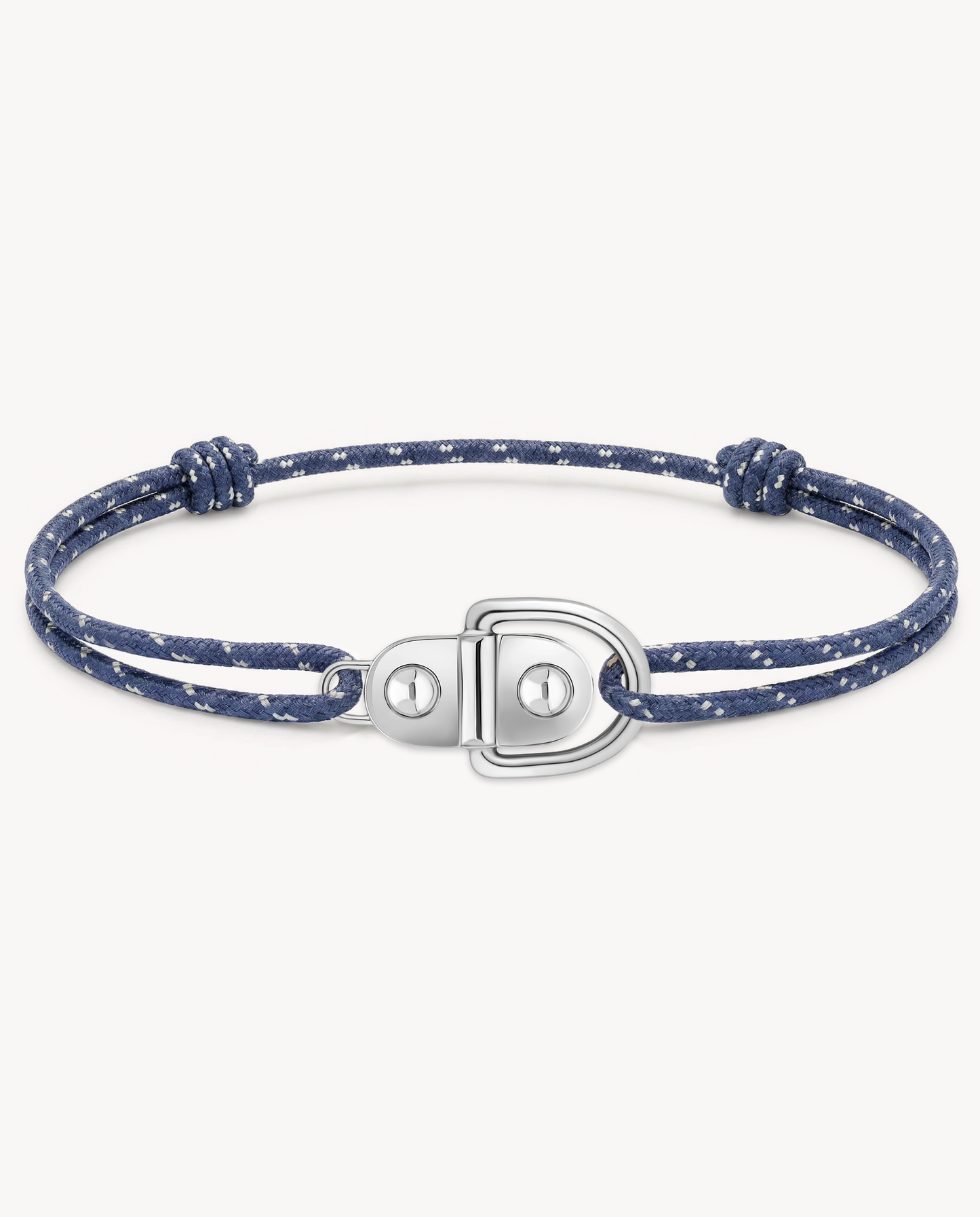 Silver Cord Bracelet Rivet