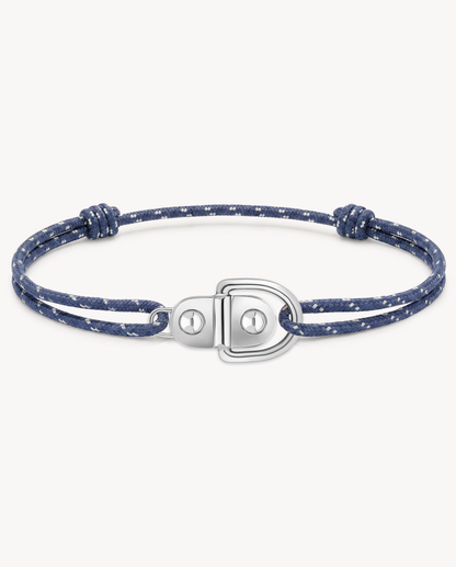 Silver Cord Bracelet Rivet