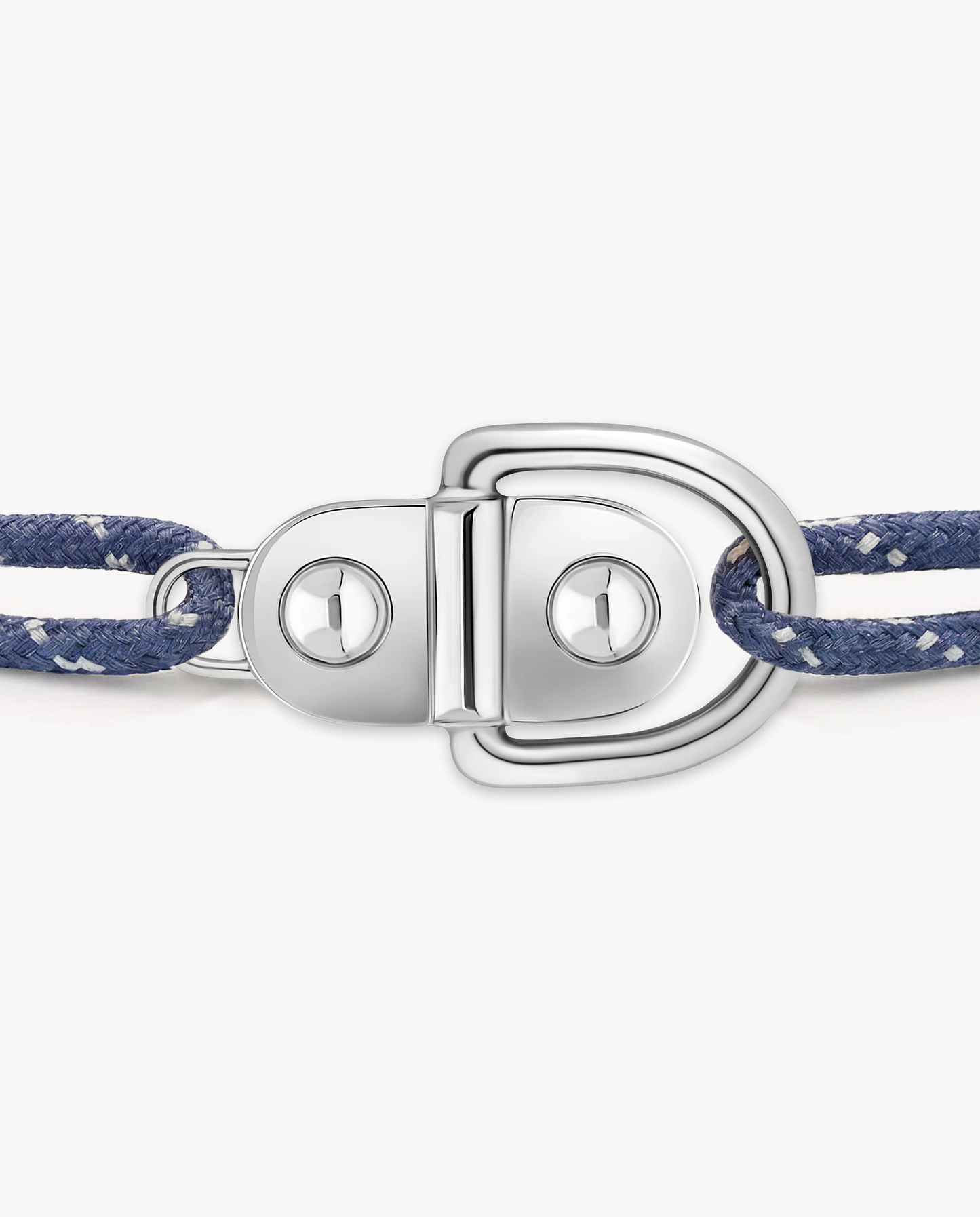 Silver Cord Bracelet Rivet