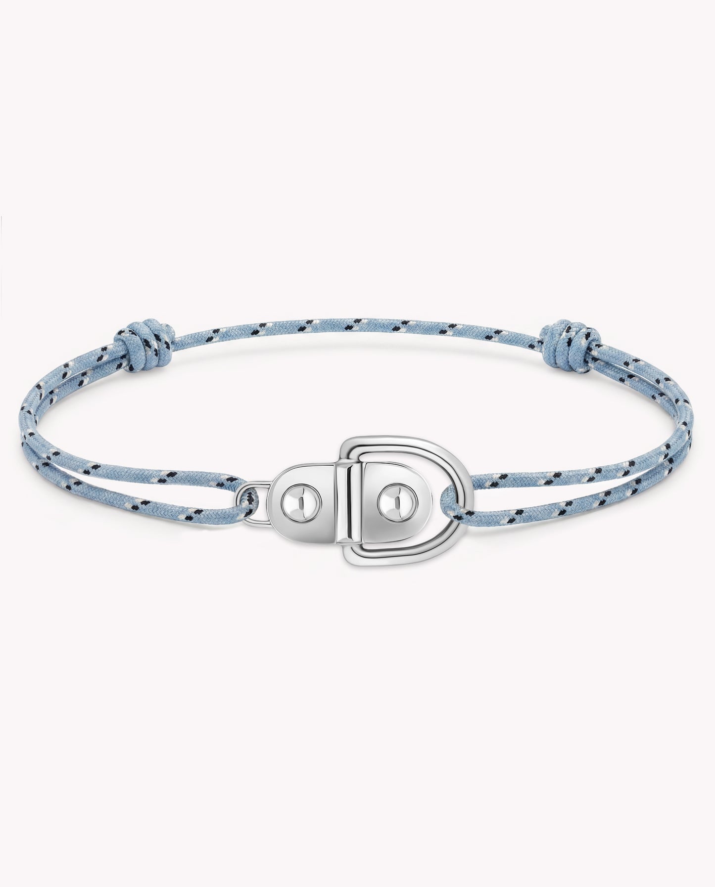Silver Cord Bracelet Rivet