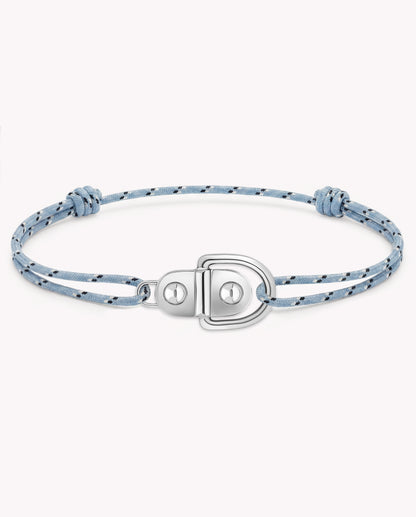 Silver Cord Bracelet Rivet