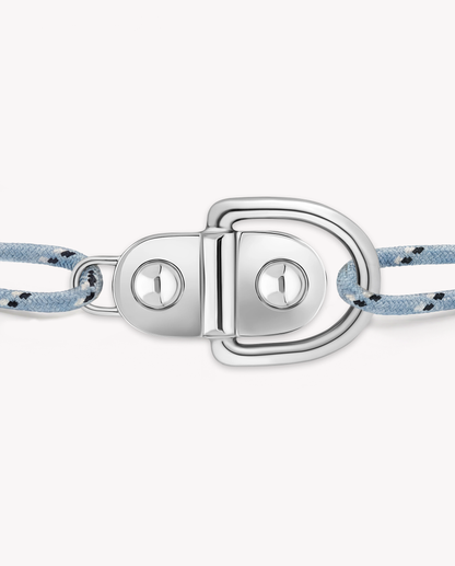 Silver Cord Bracelet Rivet